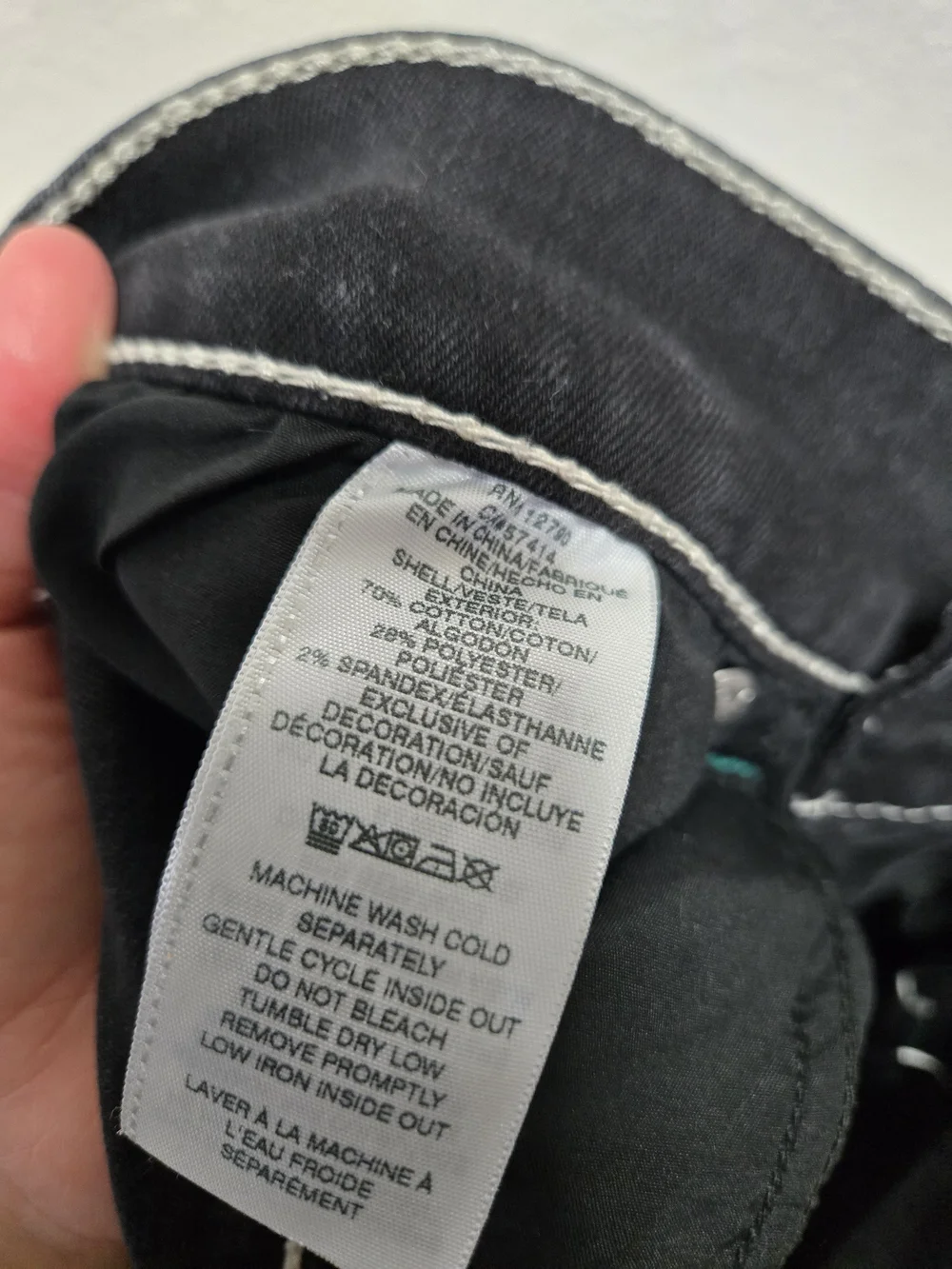 True Religion Jeans - Black, Gray, blue Ricky Relaxed Straight Leg Denim Size 31